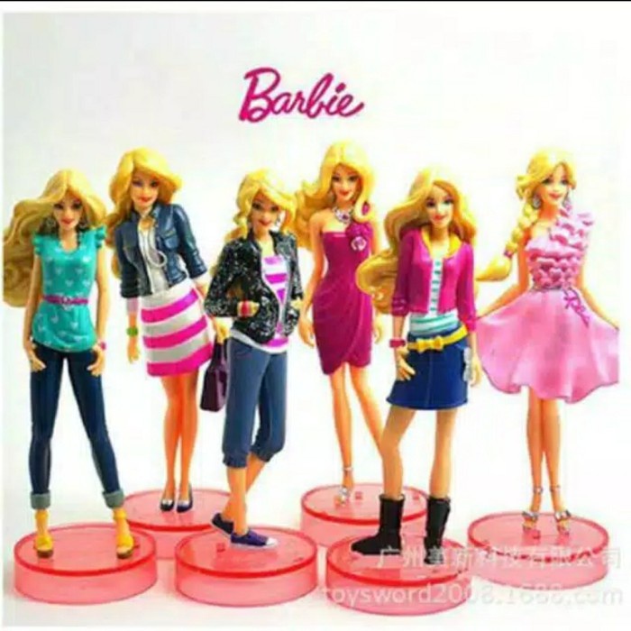 

miniatur boneka barbie isi 6 pcs qab03