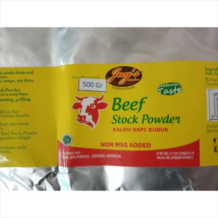 

JAYS BEEF STOCK / KALDU SAPI BUBUK 500 GR TANPA MSG & HALAL wmf03