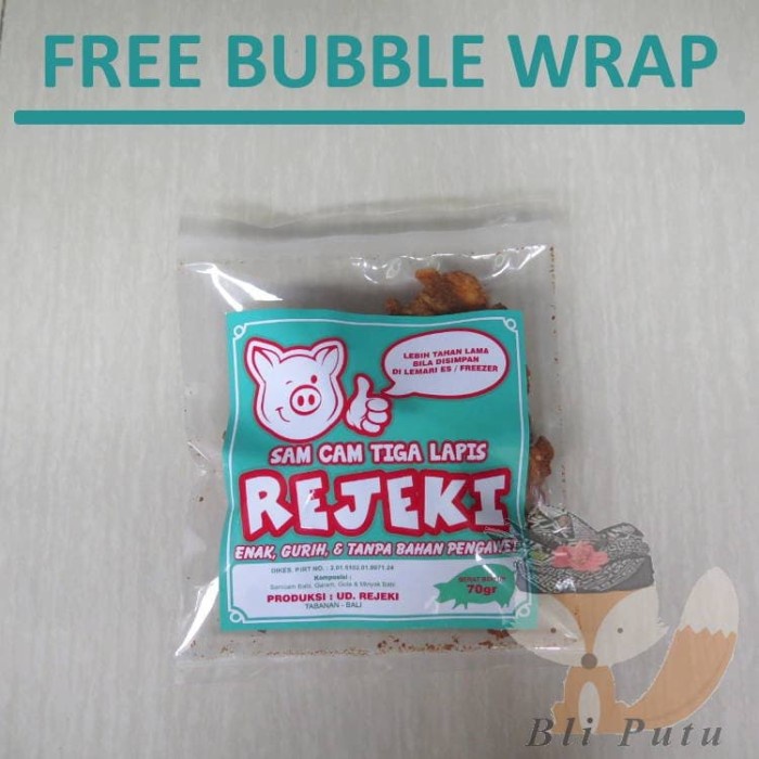 

Kerupuk Rambak Babi Samcam Samcan 3 Lapis Rejeki - 70gr pen04