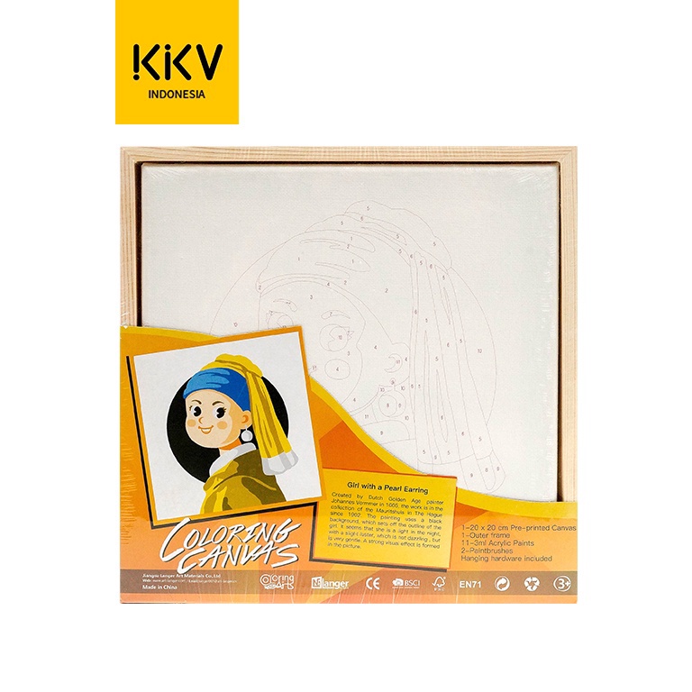 

Terbagus.. KKV-Langer·Paint By Numbers · Frame Version ·Girl Elaine/Girl with a Pearl Earring/Lady with an Ermine/Van Gogh Self Portrait NCB