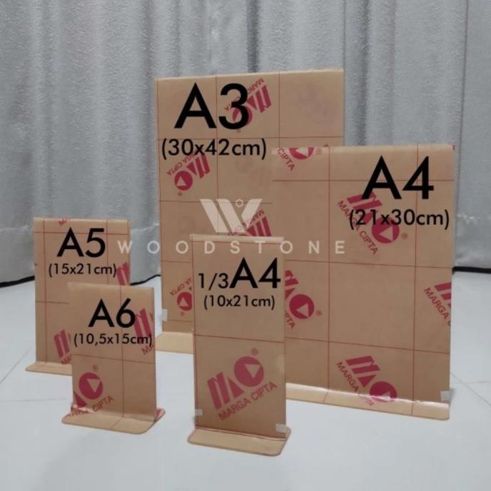 Akrilik Tempat QRIS Stand QR Code Barcode Meja Kasir Acrylic Holder