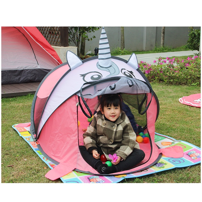Tenda Anak Berkualitas Portable Lipat Polos Motif Play Tent W4B2 Bagus Karakter Terbaru Indoor Kartu