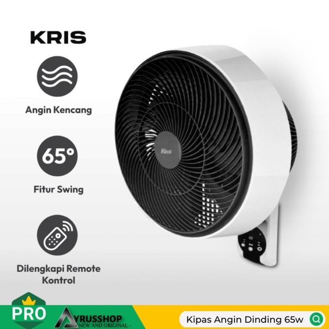 "'''] Krisbow Kipas Angin Dinding Dengan Remote WALL FAN KRIS Tipe Silent