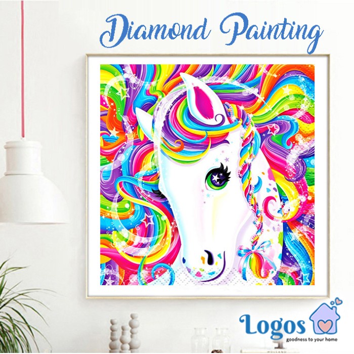 Terlaris Painting Diamond Painting Cute Unicorn 5D Diy Lukisan Kristal Fancy