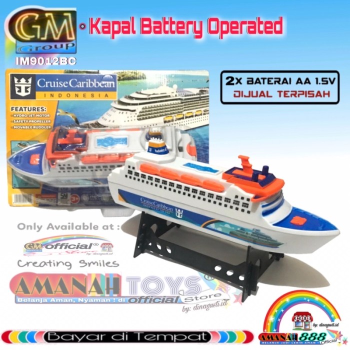 Best Seller Mainan Perahu Kapal Pesiar Berjalan Di Air Non Remote Control Cruise