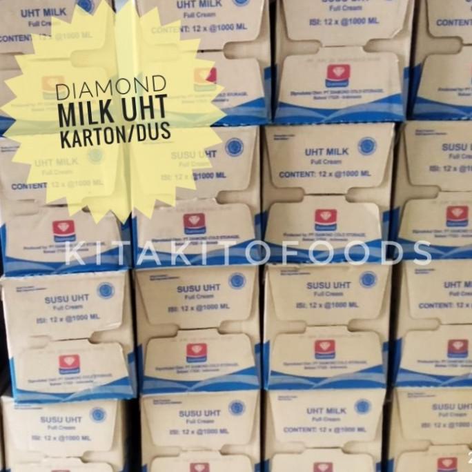 

Susu Diamond Milk UHT Full Cream 1 Liter Dus / Karton (Grab/Gojek)