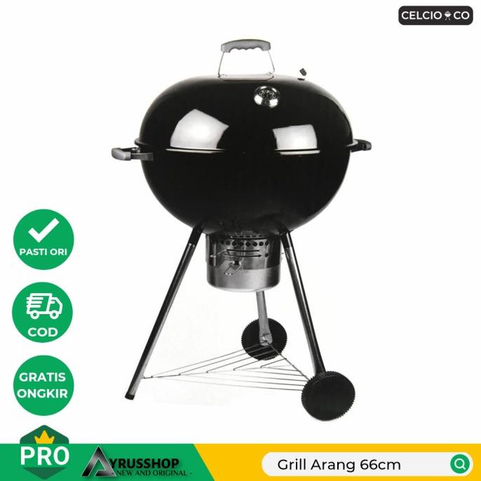 {{{{}}] Grill Arang 66cm Tungku Pemanggang BBQ/Sate/Daging/Panggangan Berdiri