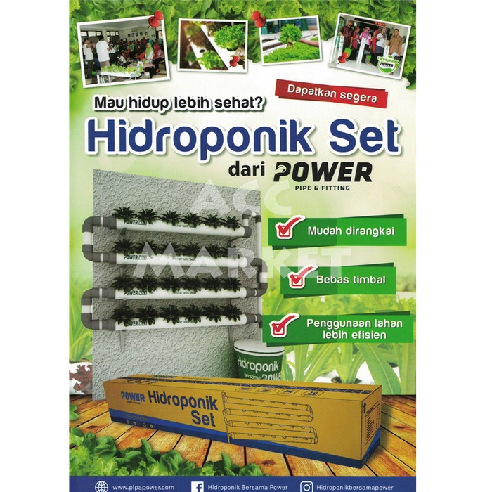 PROMO HIDROPONIK SET PIPA POWER PAKET PERALATAN PARALON TERMURAH