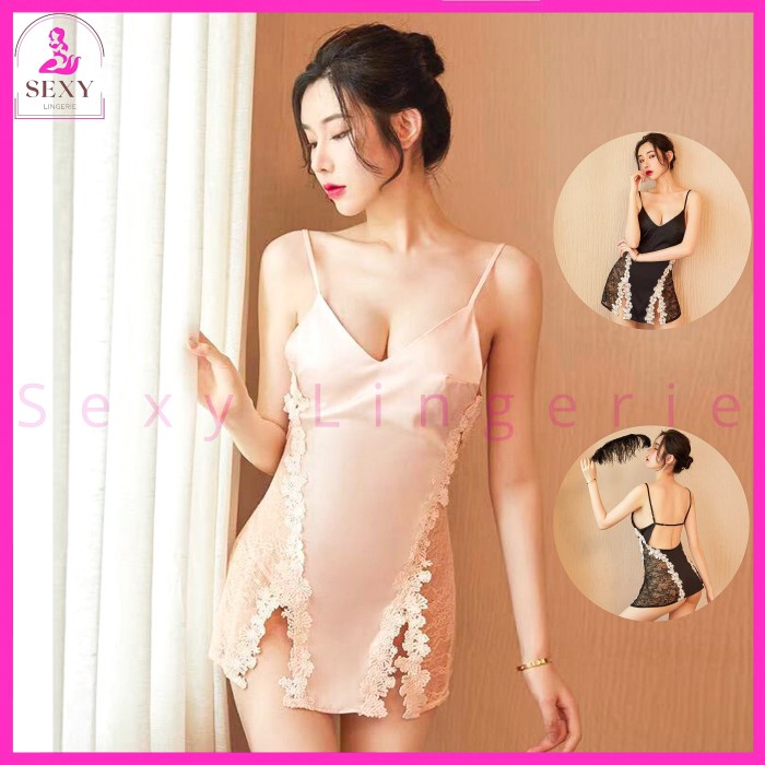 Lingerie Wanita Motif Flower Bunga Satin 8061 Sl-64 Terbaru