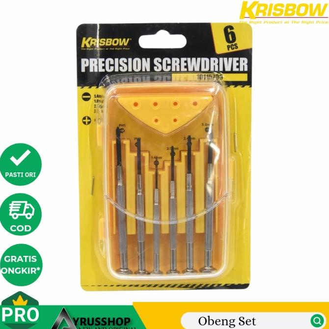 (:(:(:(] Obeng Presisi Set 6pcs Krisbow Precission Screwdriver/Obeng Mini
