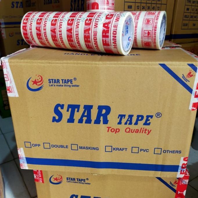 

Lakban Isolasi Tape Fragile 2 inch x 50 meter 1 DUS / 72 ROLL