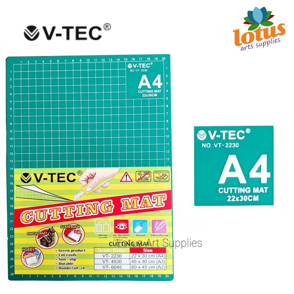 

Terlaris V-TEC Cutting Mat A4 / Alas Papan Potong 36