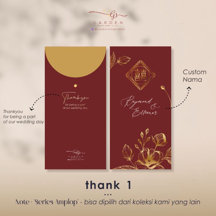 

12.12 sale [THANKS SERIES] CUSTOM NAMA Amplop Thank You / Amplop Congratulation / Amplop Terima Kasih/ Thank You Envelope / Congratulation Envelope / Wedding Envelope / Amplop Serbaguna / Amplop untuk Vendor grosir