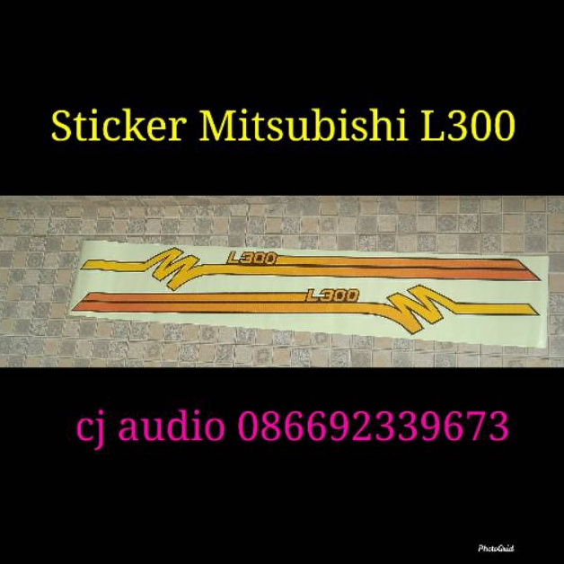 Promo Spesial Sticker stiker Mobil tulisan MITSUBISHI L 300 L300 pick up Bak ,.,.,.,,