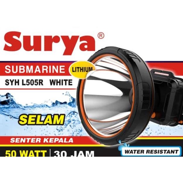 SENTER KEPALA SELAM / SENTER SELAM MERK SURYA 50 WATT SYH 505R SUPER