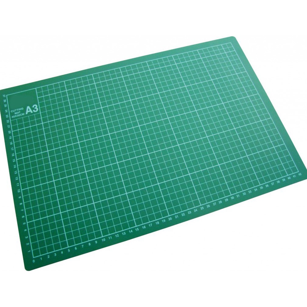 

[MRW] COMBO A3 Hijau / Pink PVC Cutting Mat / Cutting Pad / Alas Potong A3 + PEN CUTTER ➬Hot Sale