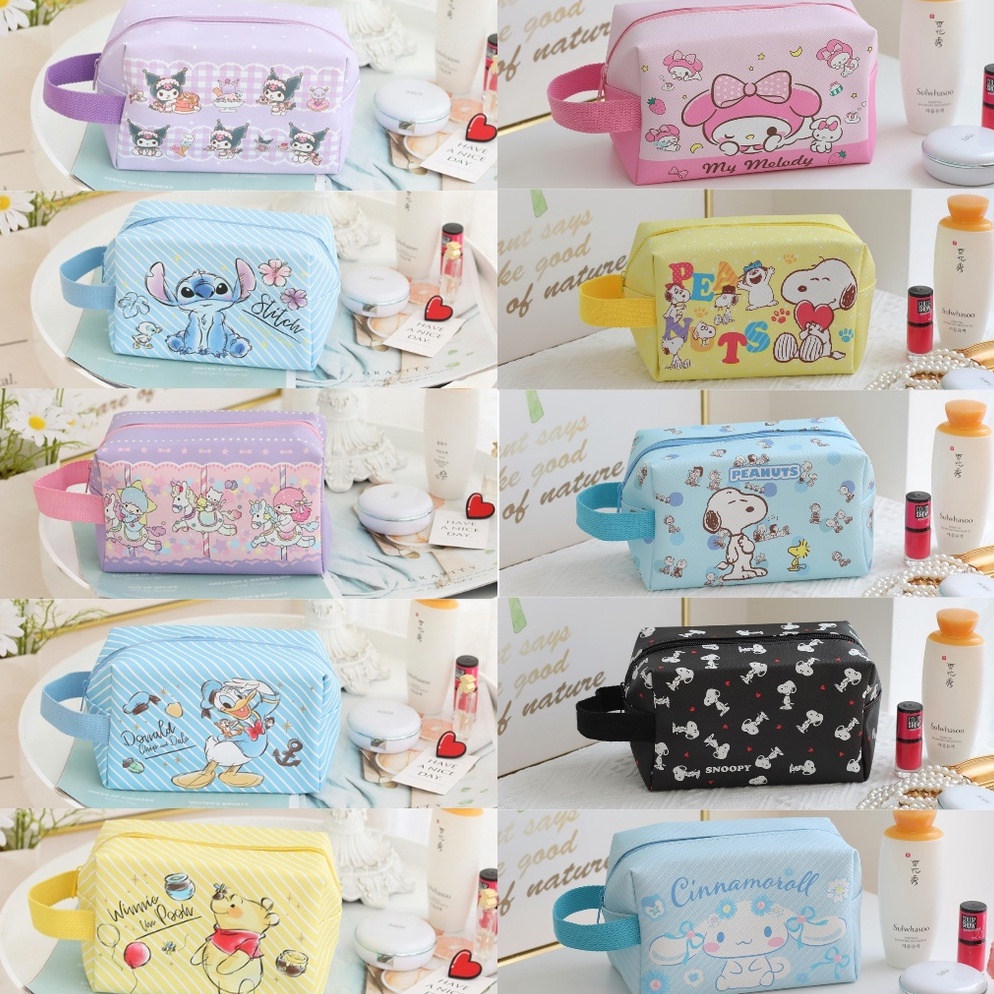

Miliki Pouch kosmetik pencil case serbaguna hello kitty melody cinnamoroll badtzmaru kuromi pompompurin pooh ariel stitch 8VY