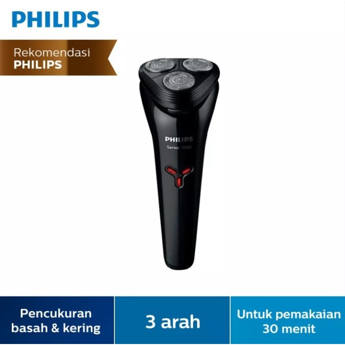 PHILIPS S1103 New Shaver Electric Wet and Dry Alat Cukur Shaver S 1103