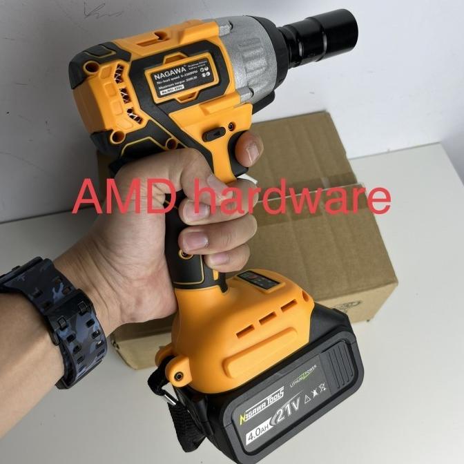 Nci-350U Bor Impact Wrench Cordless Brushless Nagawa Hanya Unit Mesin