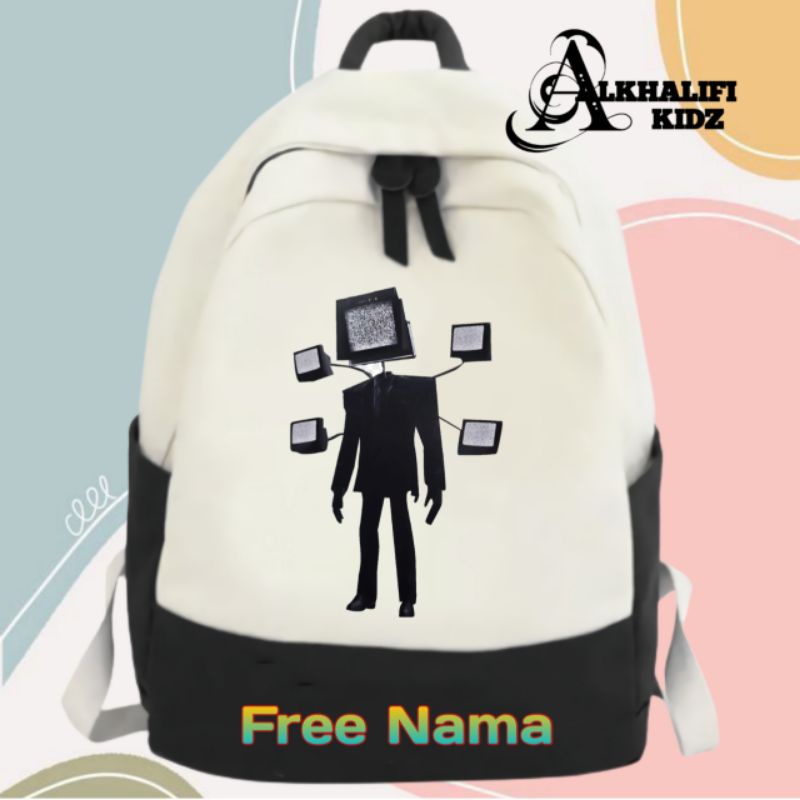 CAMERA MAN TV MAN TAS GENDONG ANAK SEKOLAH FREE CETAK NAMA