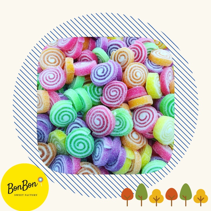 

Jelly Roll Candy / Permen Jeli Kiloan / Jely Bulat Lingkaran