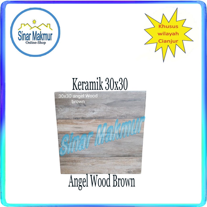 Keramik Lantai 30x30 Angelwood Brown (MULIA)