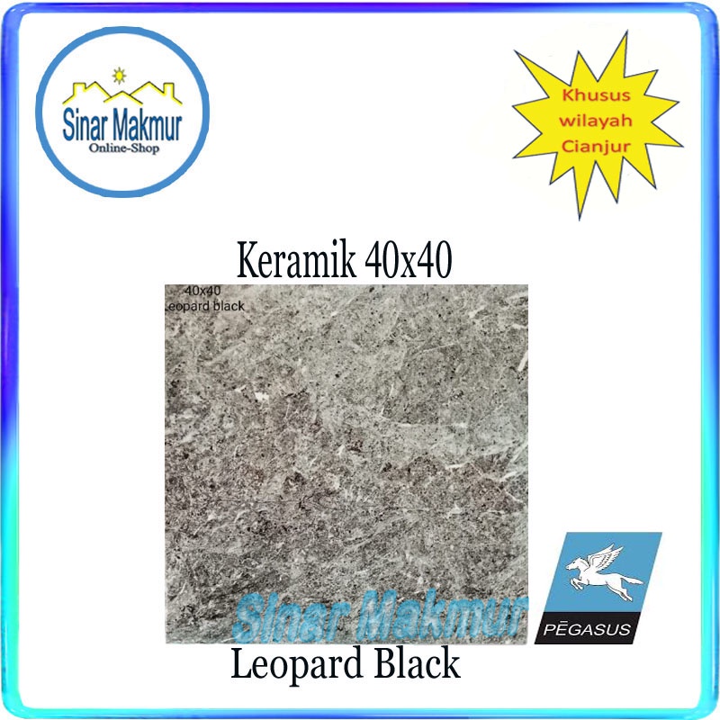 Keramik Lantai 40x40 Leopard Black (PEGASUS)