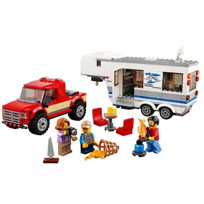 City Great Vehicles Pickup & Caravan RV Picnic Brick 60182 Bela10871