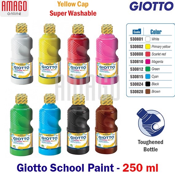 

➝Readystock EH7JP GIOTTO SCHOOL PAINT - SATUAN - 250 ml - PILIH WARNA R50 Ready Stock