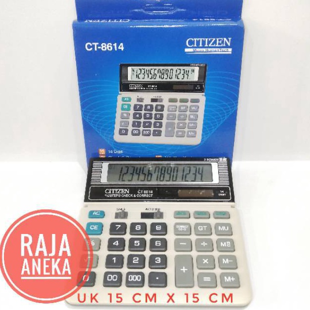 

Modern.. Kalkulator Citizen Ct 8614 . Kalkulator Citizen 14 Digit Calculator dengan 000 tiga nol 0 CT8614 70