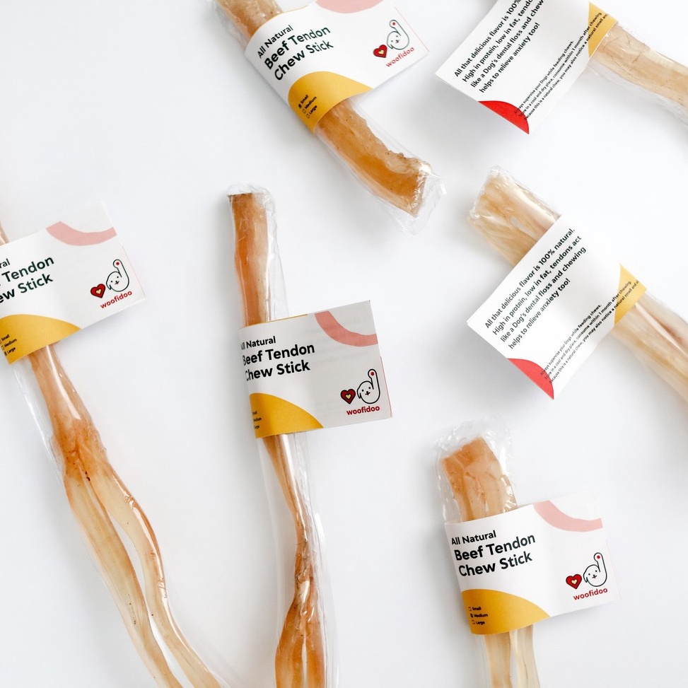 Baru F8FNL WOOFIDOO Beef Tendon Chew Stick / Chew Anjing / Dog Treat Snack/ Urat Tendon Sapi / Himal