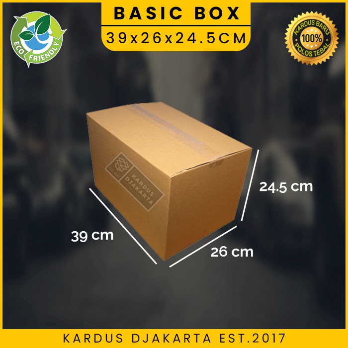

KARDUS / KARTON BOX POLOS Uk. 39x26x24,5 CM