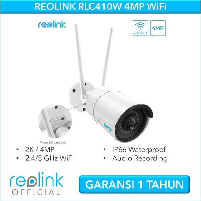 Reolink RLC-410W Kamera Keamanan WiFi 4MP Outdoor CCTV