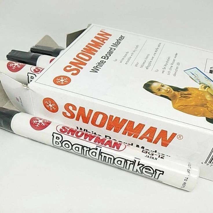 

✵Baru⁎➵ PS6BV SPIDOL SNOWMAN WHITEBOARD BG-12 (LUSINAN) HITAM 094 ⁂Sale
