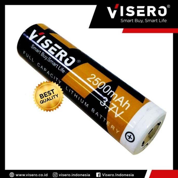 8.8 Visero Lithium 18650 Full Kapasitas 3.7V 2500Mah