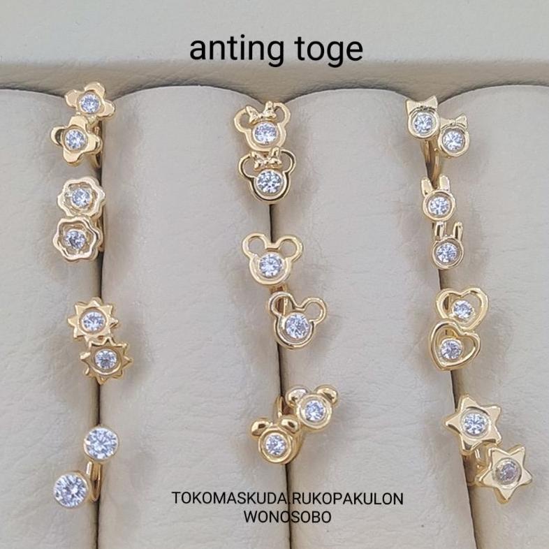 TOP 100 Anting toge anak (emas asli kadar 375/8k) COD