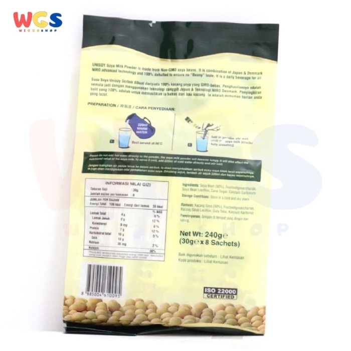 

Unisoy Soya lk Powder Low Sugar Instant 240 gr - Susu Bubuk Kedelai