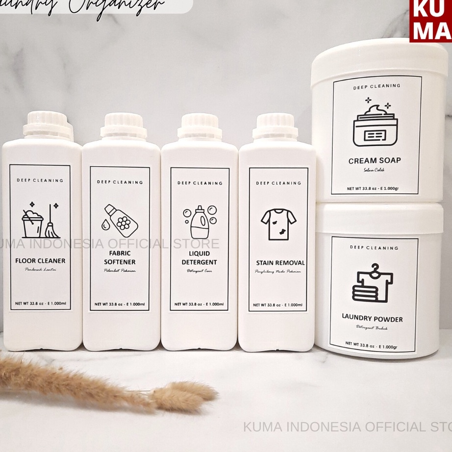 Best Terlaris 9EKZF LAUNDRY ORGANIZER & CLEANING Refillable Botol Refill 1000ml 1000gr Derigen Jar A