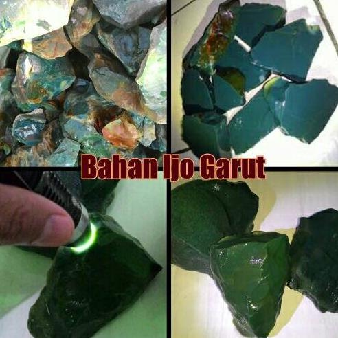 ((((()paling dicari] Rough Ijo/Hijau Botol Garut Natural
