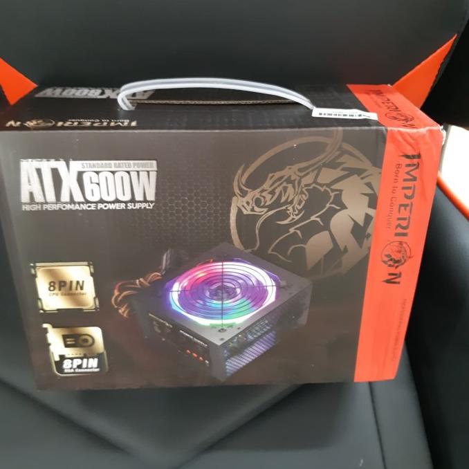 Imperion 600w RGB 8 PIN Power Supply Gaming PSU ATX 600 Watt 8pin