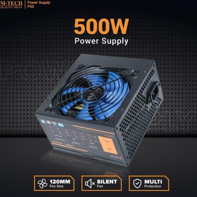 M-Tech P50 Power Supply 500Watt - PSU 500W