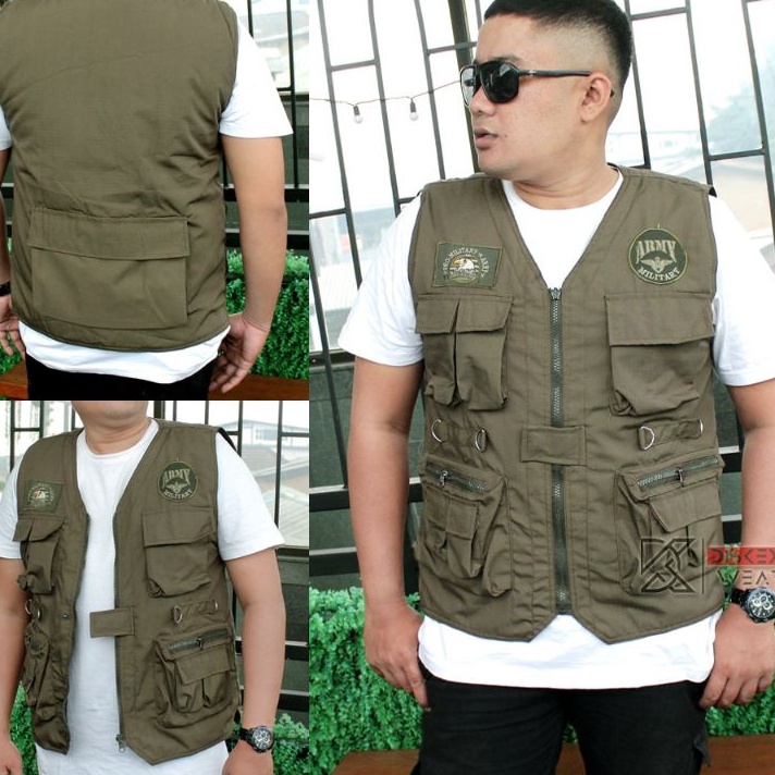 Best Seller ROMPI JEEP LORENG / Rompi nakes / rompi lapangan / Rompi crew / Rompi kesehatan / Rompi 