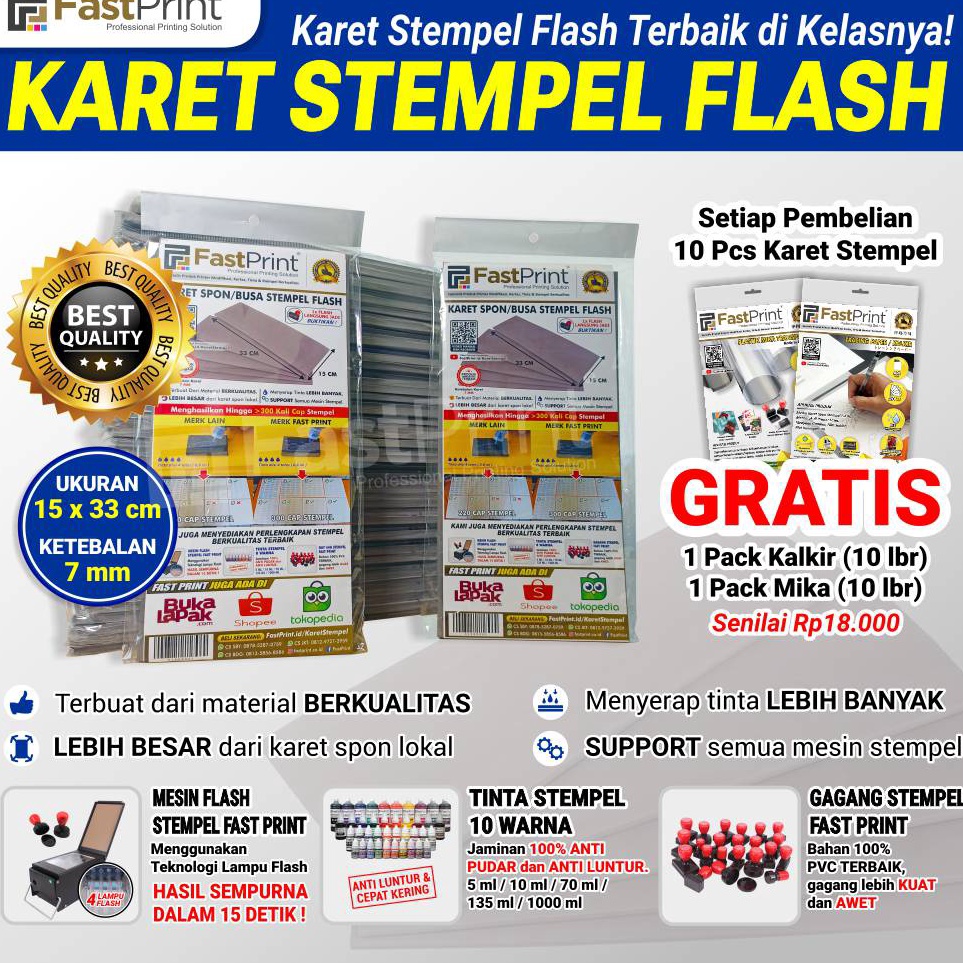 

➤Ready➞ FKVGU Karet Spon/Busa Stempel Flash Warna 15 x 33 CM G34 Terlaku.