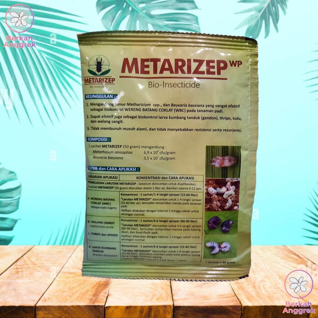 Metarizep 50 Gram Obat Hama Uret Tanah dan Ulat Tanah