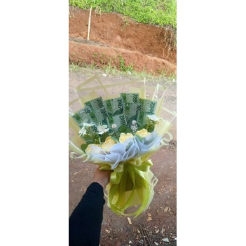 buket uang kosongan 10_20slot uang isi sendiri//free hiasan bunga