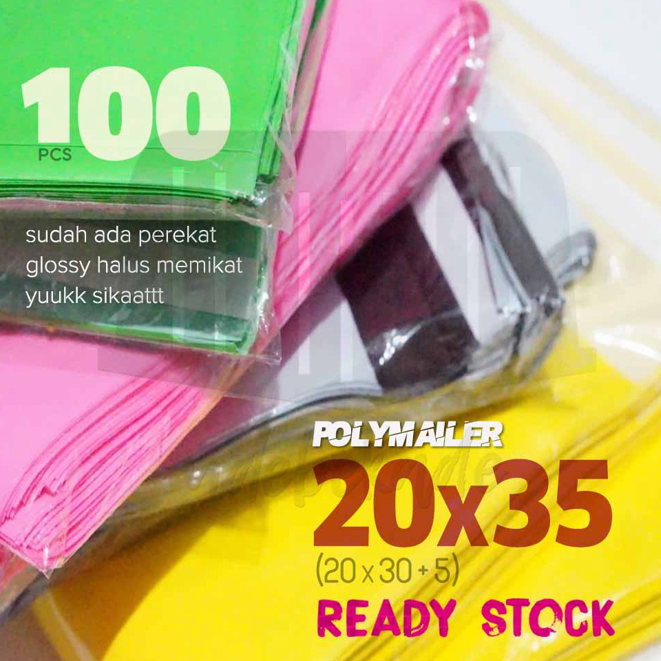 

MURAH Plastik polymailer plastik packing 20x35 isi 100 lbr double layer ready stock Bandung premium look