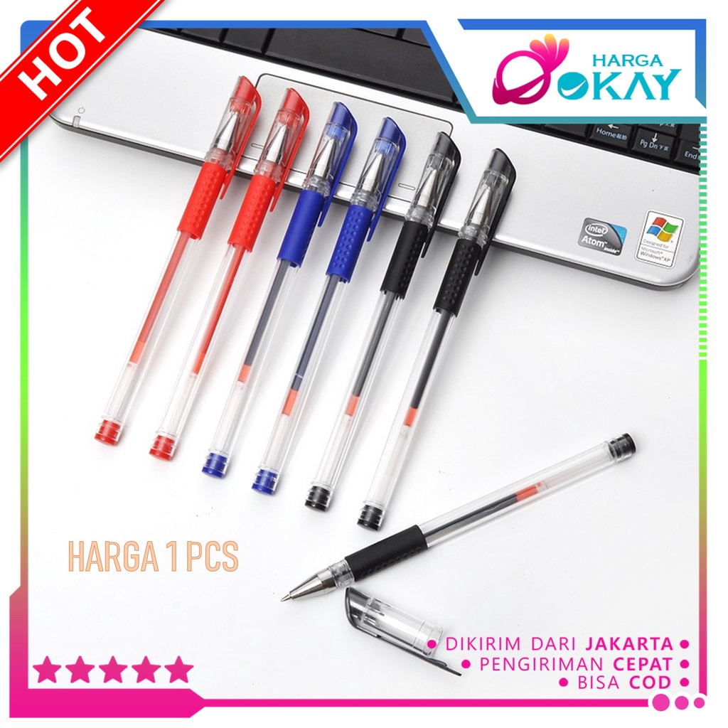 

HO Pena Gel 0.55mm Standard Pulpen Gel Standard Bolpoin Cair Alat Tulis Sekolah Bolpen Warna Hitam Biru Merah Murah