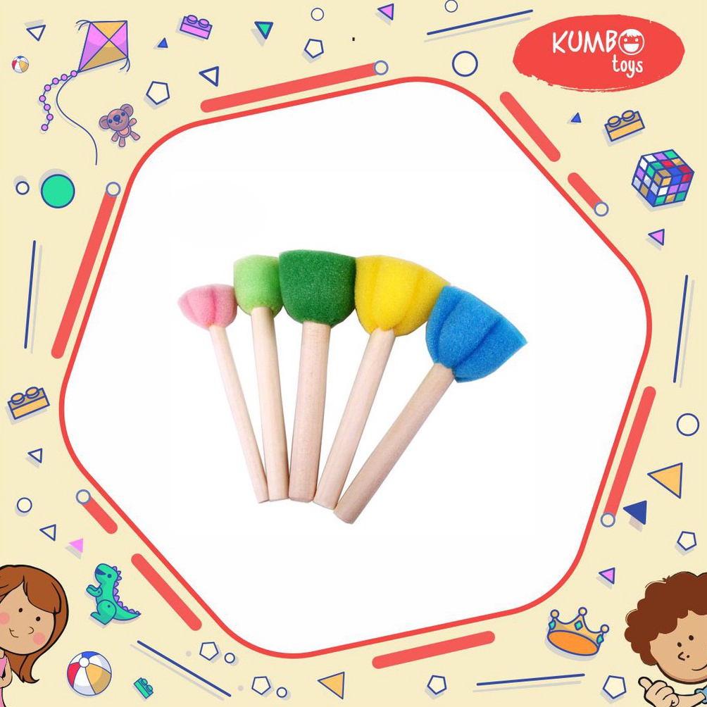 

➼ Sponge Stamp Flower&Dot Spons Lukis Anak Paling Popular
