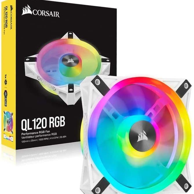 Fan Casing Corsair iCUE QL120 RGB - WHITE Single Pack 12CM