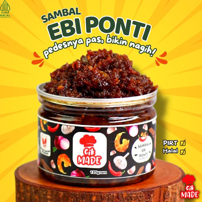 

SAMBAL EBI PONTI " CIK MADE " - 125 gram
